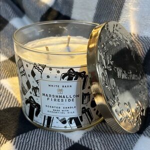 Bath & Body Works White Barn Marshmallow Fireside 3-Wick Candle NEW